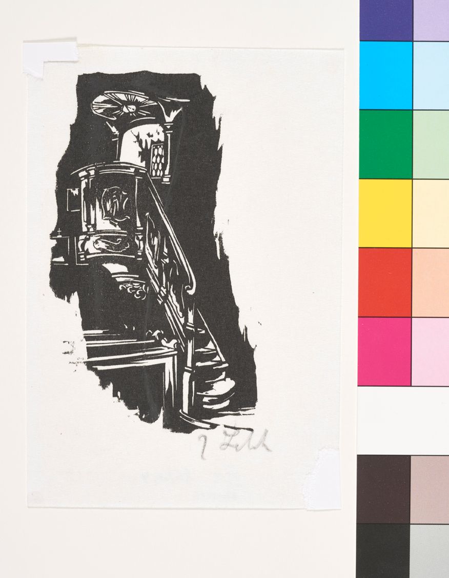 Eine Kanzel mit Schalldeckel.