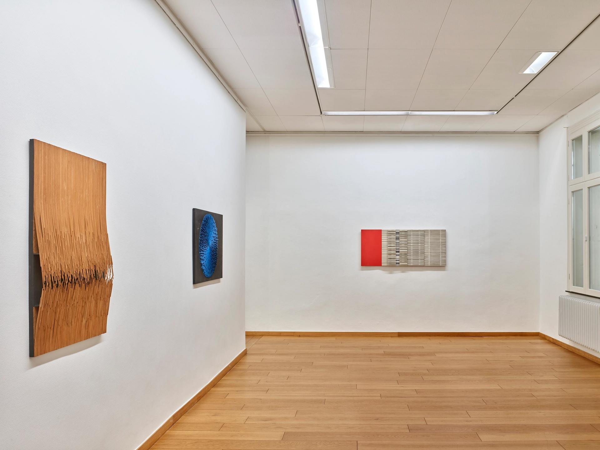 Marianne Aue: Pictorial Action, 2024, Ausstellungsansicht Kunstmuseum Gelsenkirchen, Foto: Achim Kukulies, ©Nachlass Marianne Aue