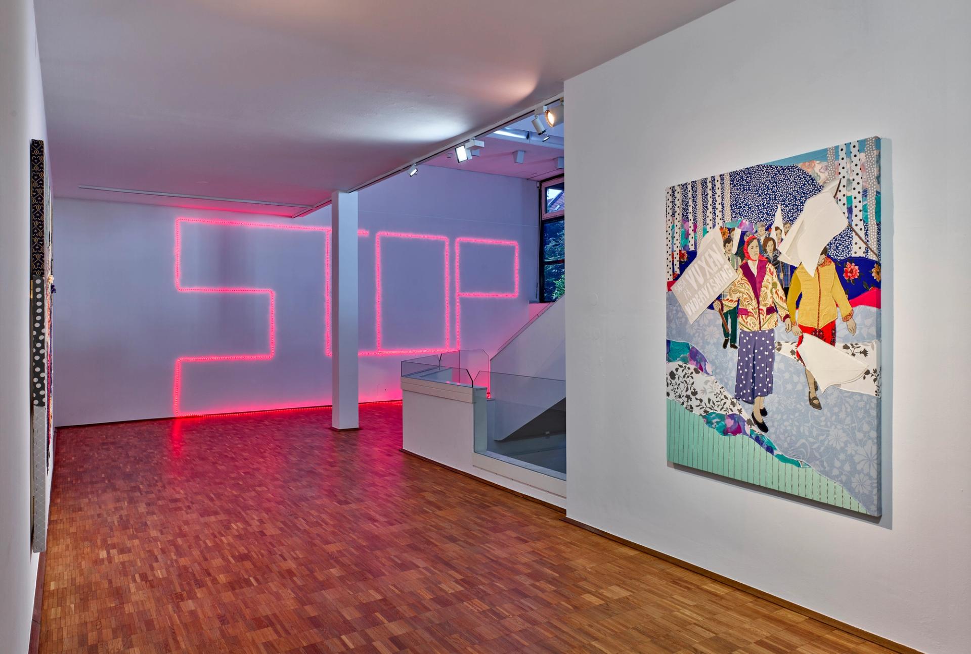 Radical Hope. Art and Worker Resistance, Małgorzata Mirga-Tas, Claire Fontaine, Kunstmuseum Gelsenkirchen, 2026, Photo: Studio Kukulies