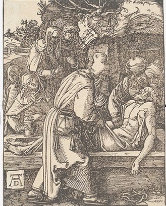 Kupferstich. Grablegung Christi.