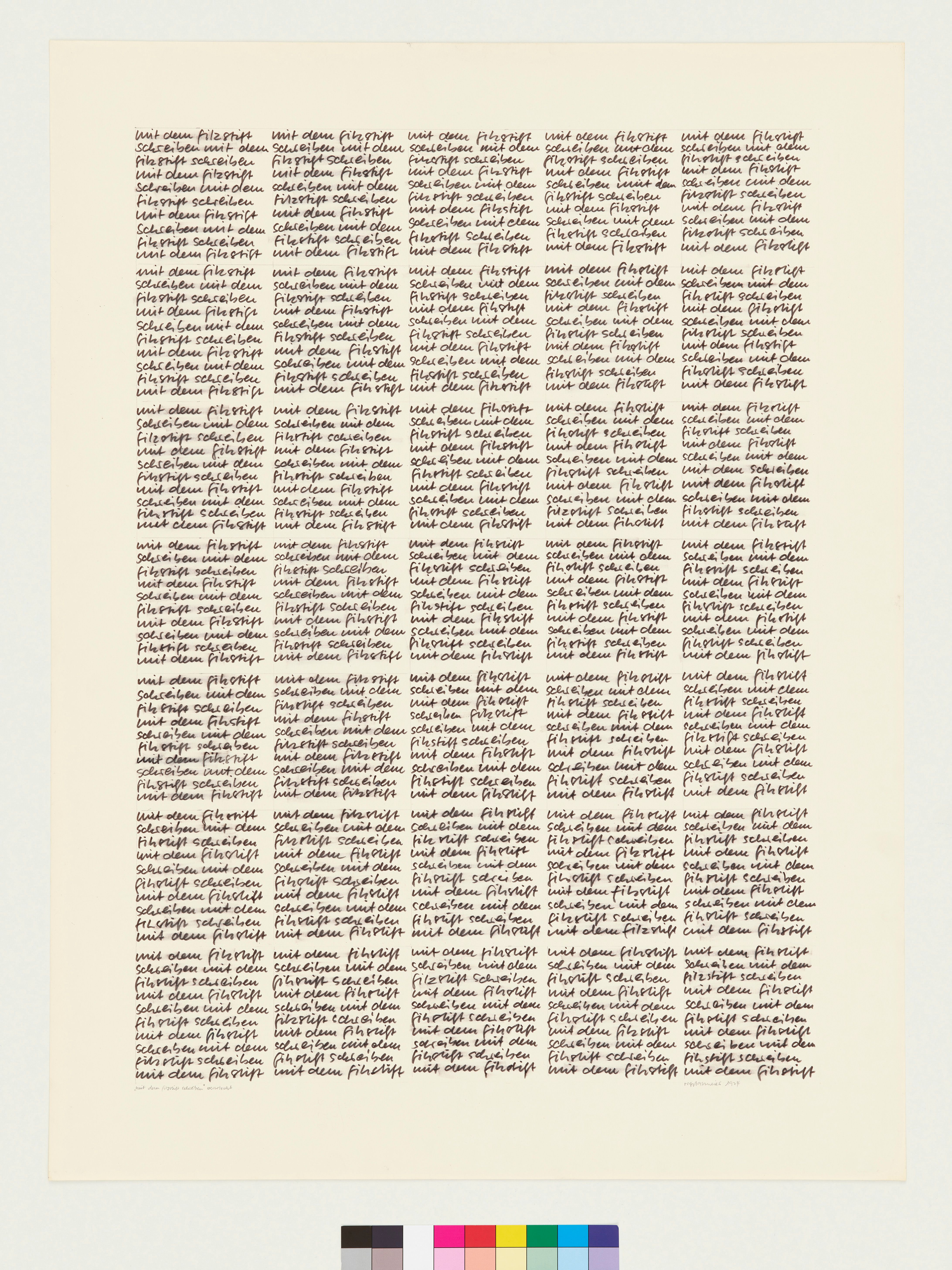 Mit dem Filzstift schreiben, verwischt 