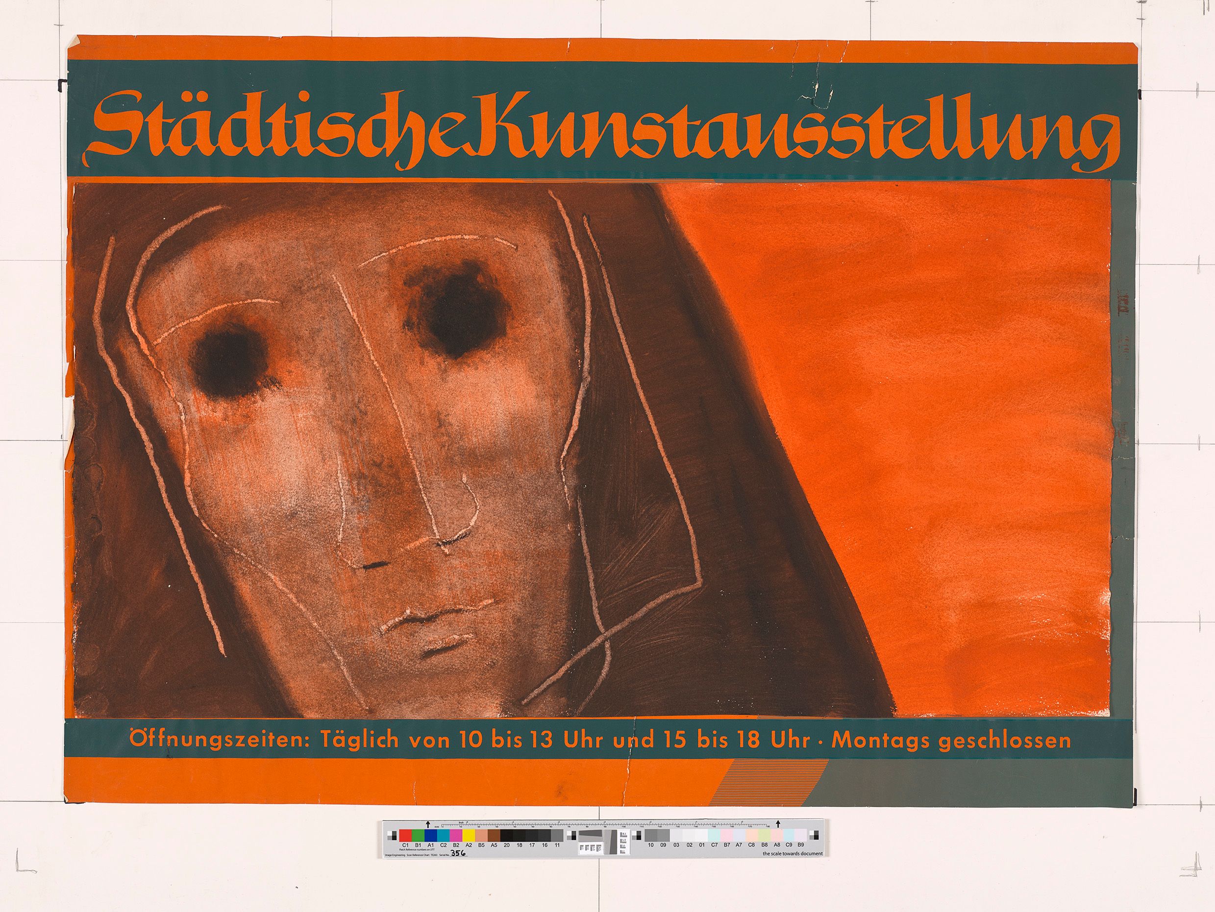 Plakatentwurf für die städtische Kunstausstellung (rot)