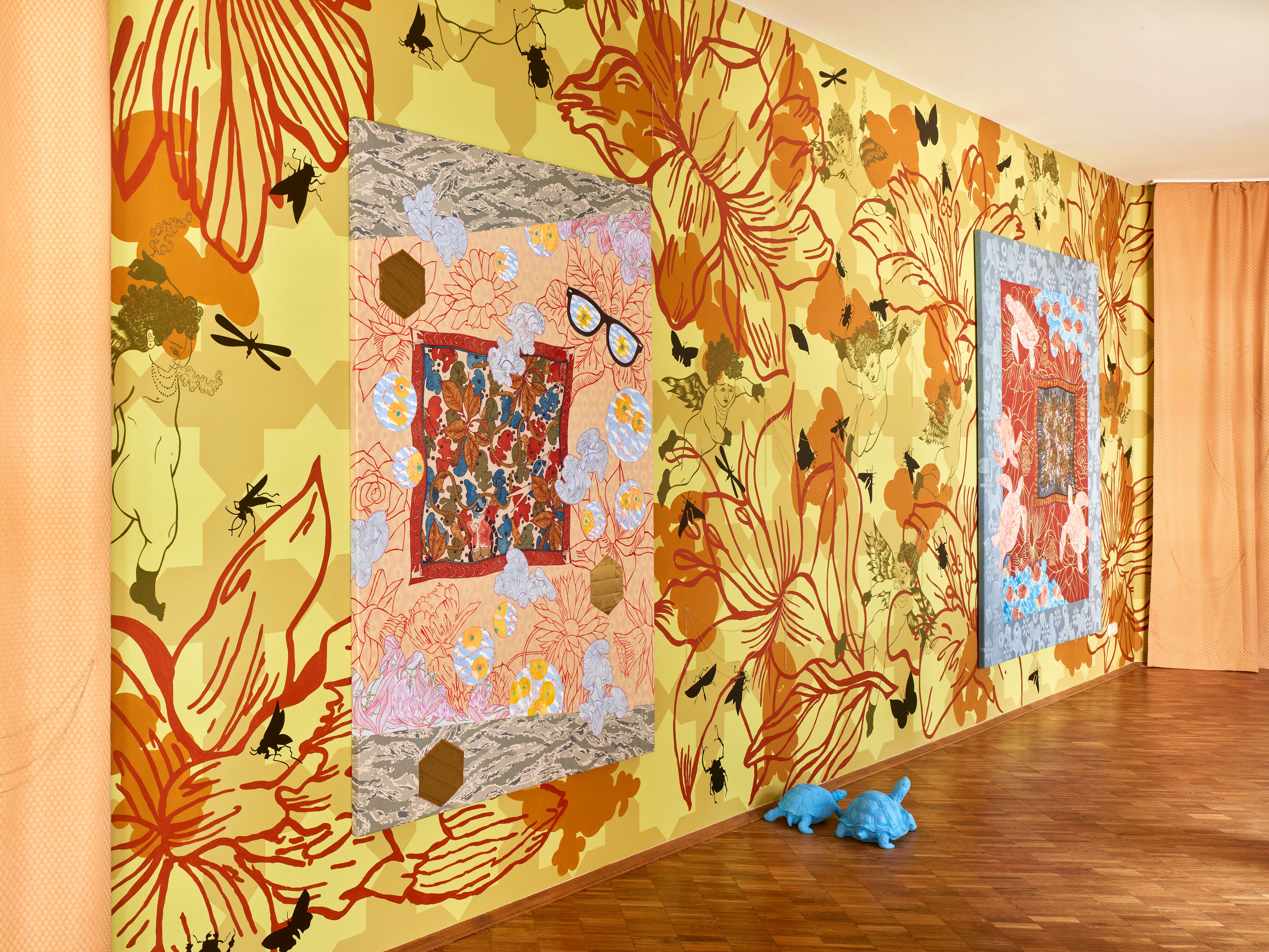 Liquid Grids, Ausstellungsansicht Kunstmuseum Gelsenkirchen, 2025, © Nadira Husain, Foto: Studio Kukulies, Düsseldorf