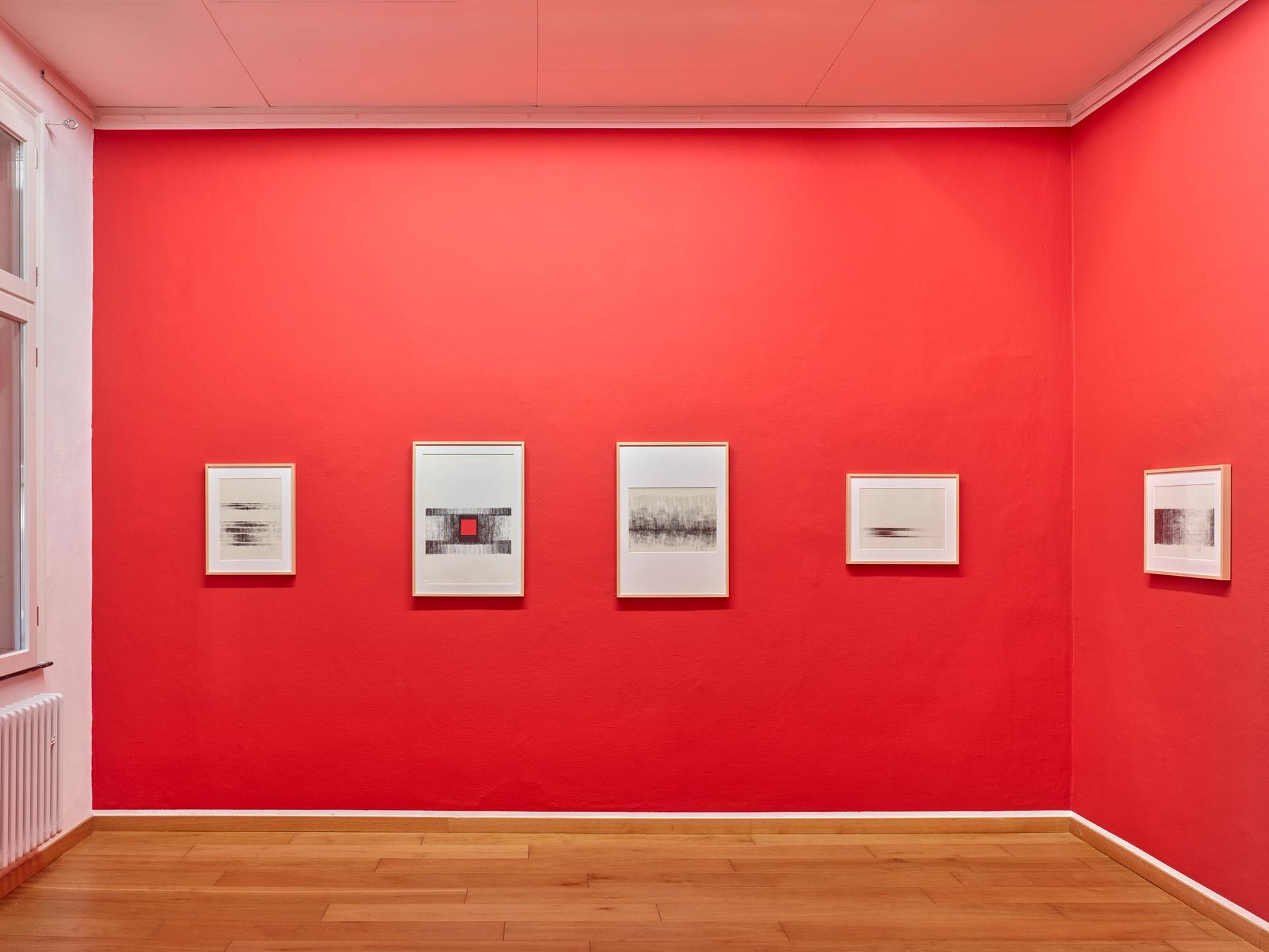 Marianne Aue: Pictorial Action, 2024, Ausstellungsansicht Kunstmuseum Gelsenkirchen, Foto: Achim Kukulies, ©Nachlass Marianne Aue