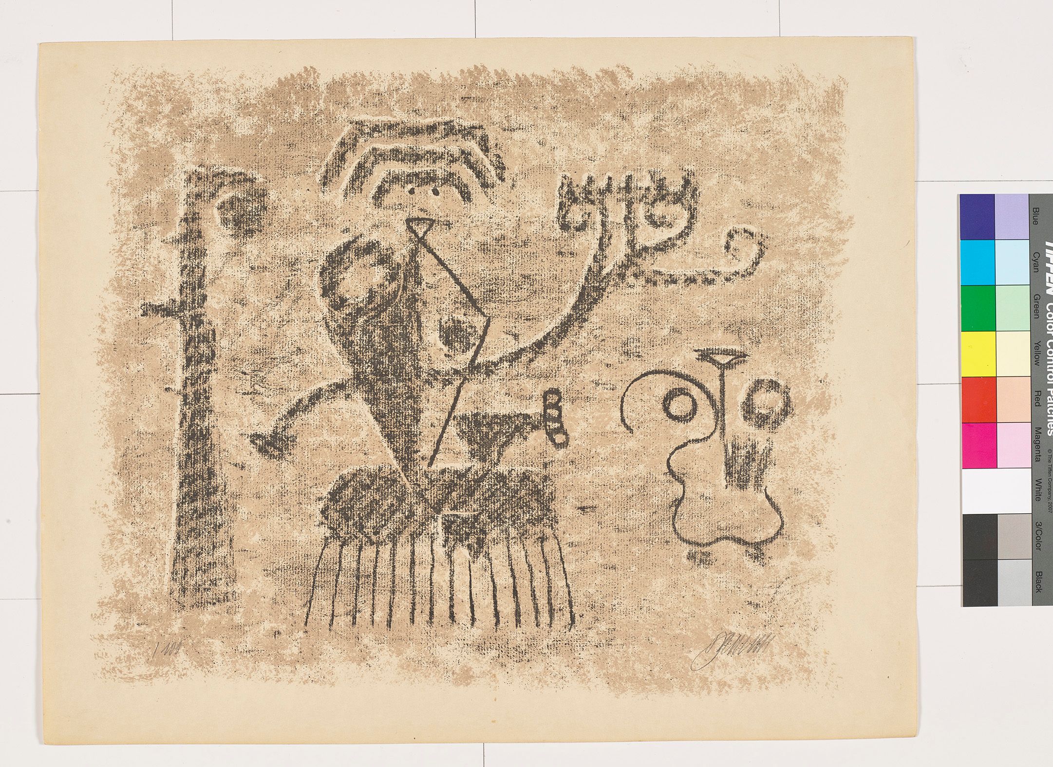 Abstraktes Bildmotiv mit geometrischen Formen. (Kreis, Dreieck, Drachenviereck, Viereck).