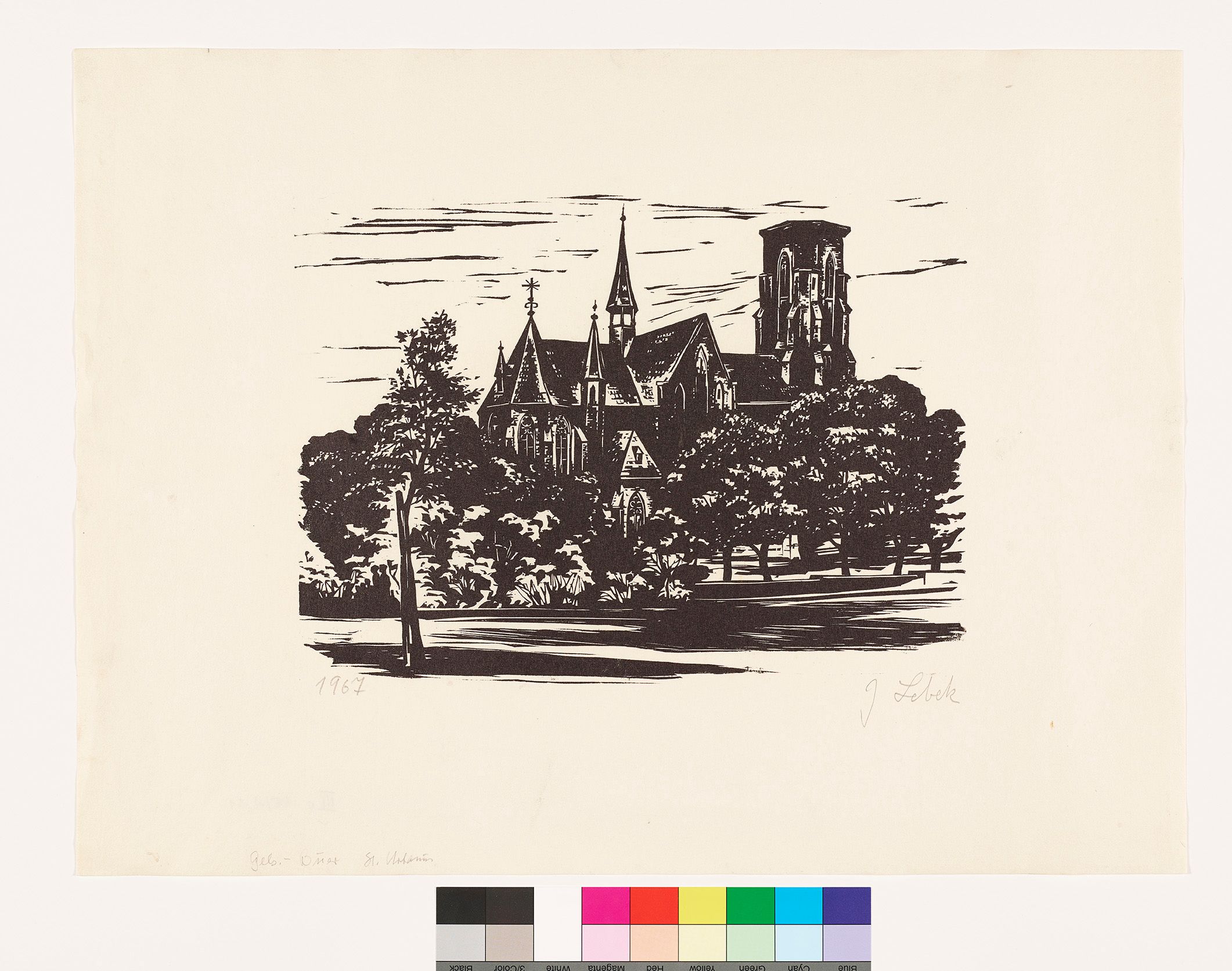 Blick von Norden auf die St. Urbanus Kirche in Gelsenkirchen Buer ohne die Turmspitze.