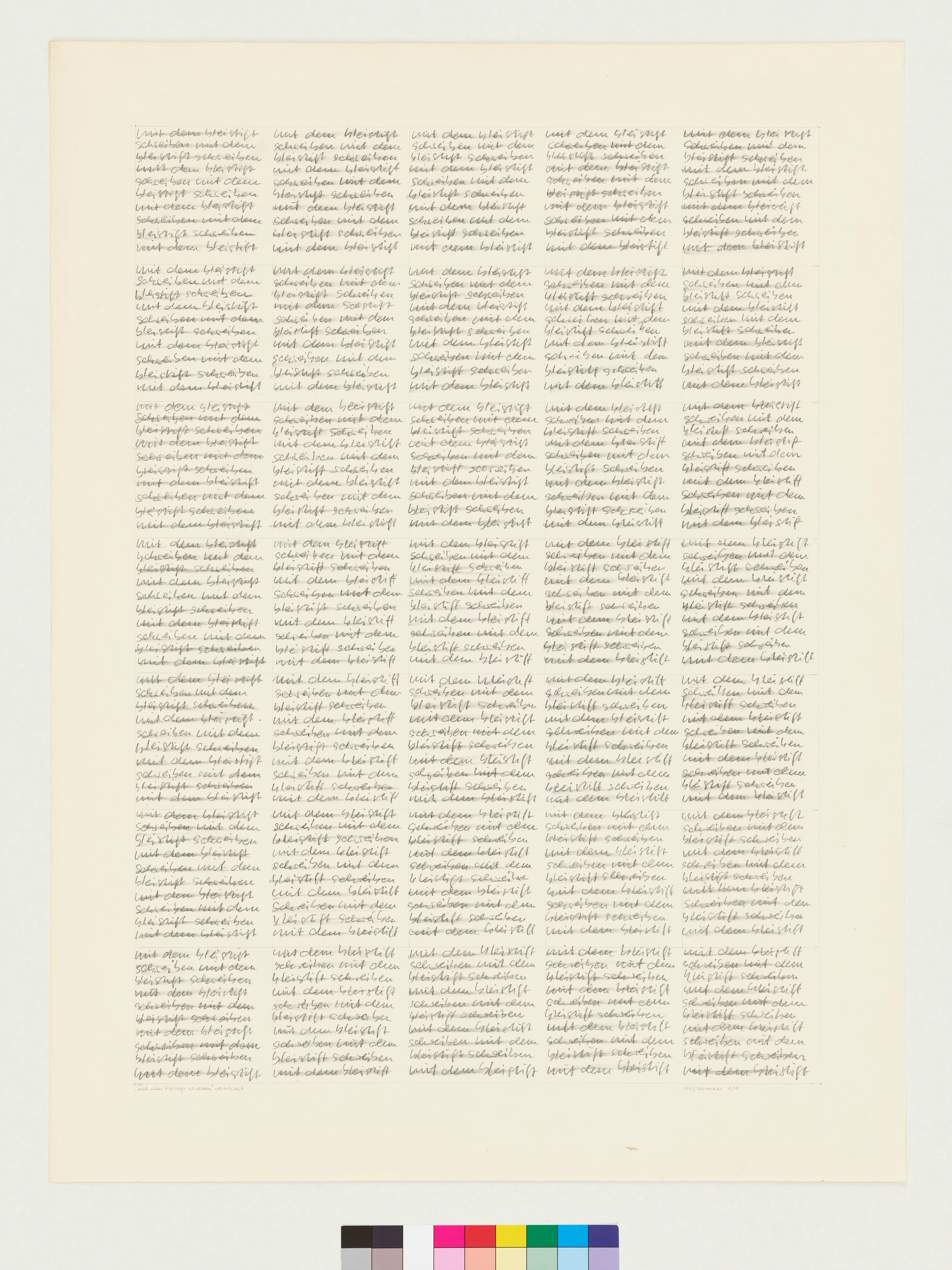 Mit dem Bleistift schreiben, verwischt