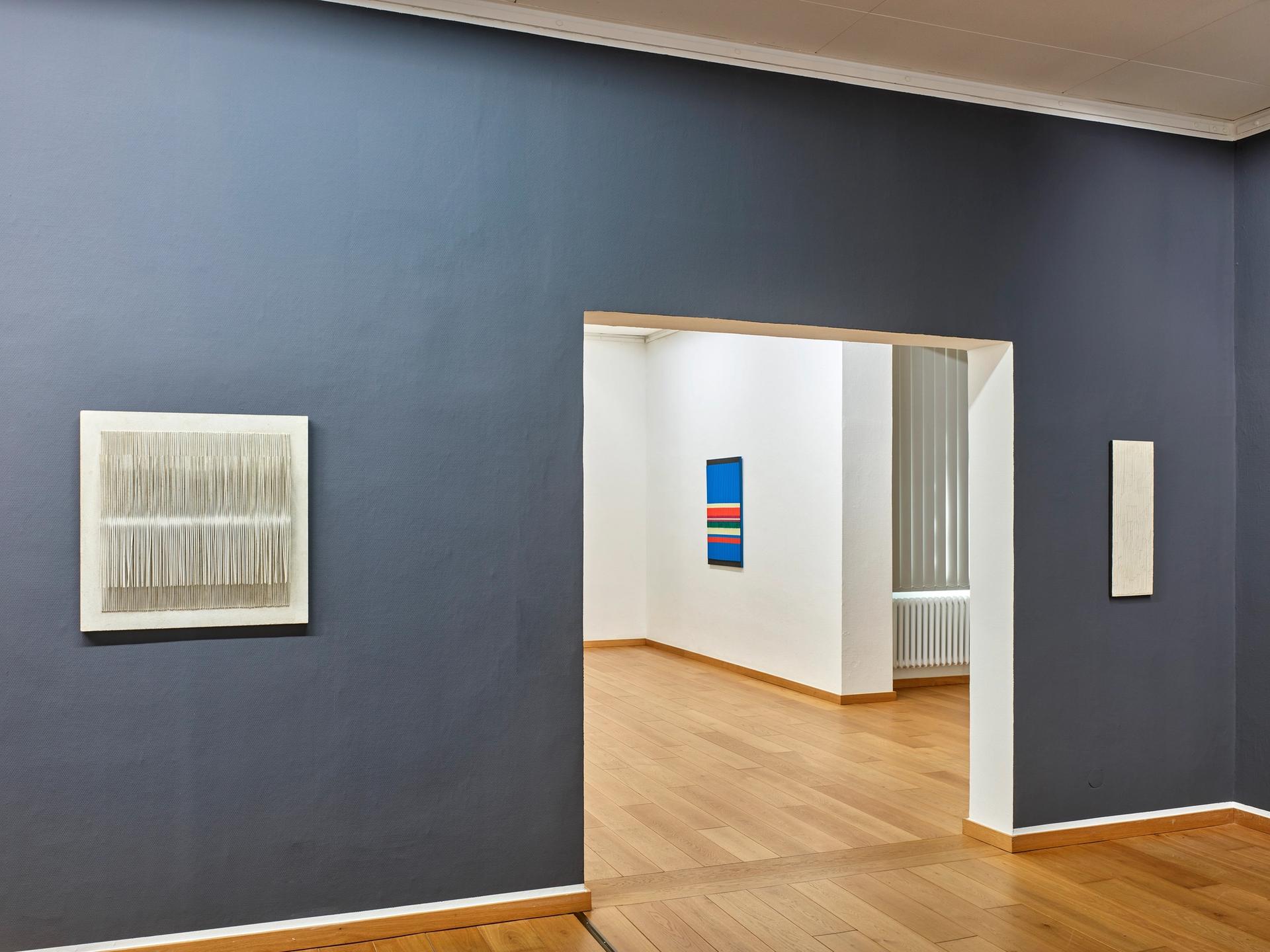 Marianne Aue: Pictorial Action, 2024, Ausstellungsansicht Kunstmuseum Gelsenkirchen, Foto: Achim Kukulies, ©Nachlass Marianne Aue