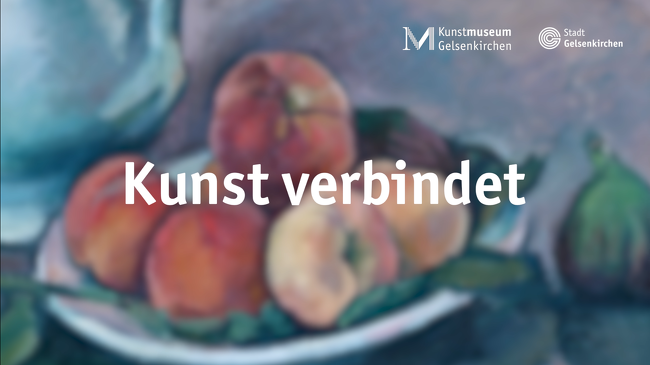 Das Kunstmuseum präsentiert Teile seiner Sammlung jetzt auch mehrsprachig. Im Hintergrund: Emile Othon Friesz, "Stillleben mit Pfirsichen", 1911. Copyright: Kunstmuseum Gelsenkirchen