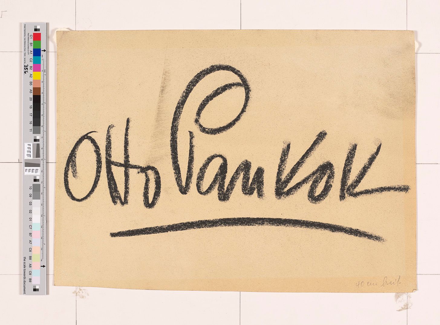 Unterstrichene Signatur von Otto Pankok.