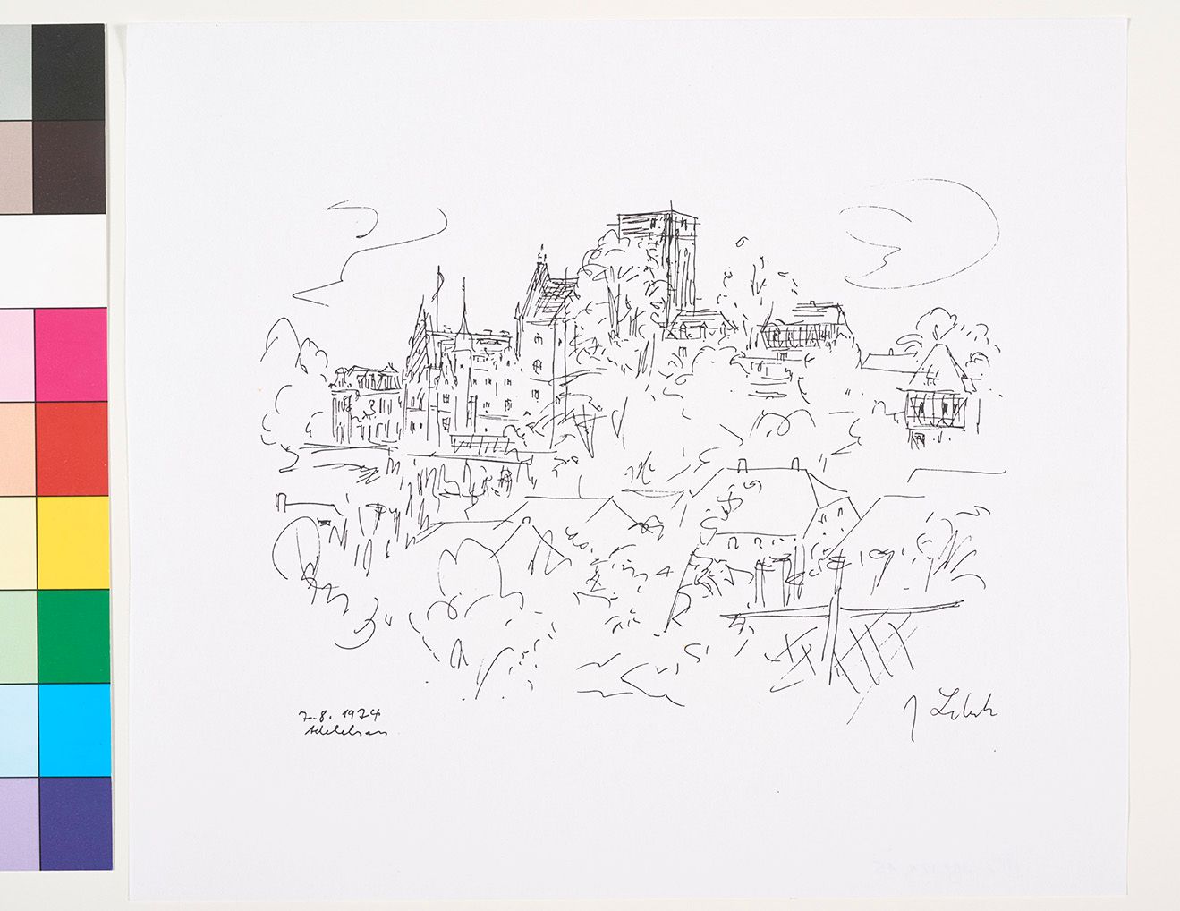 Skizze von Burg Adelebsen bei Göttingen.