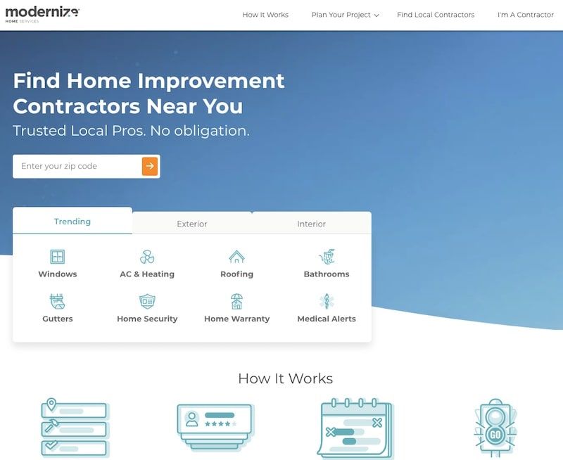 Modernize homepage
