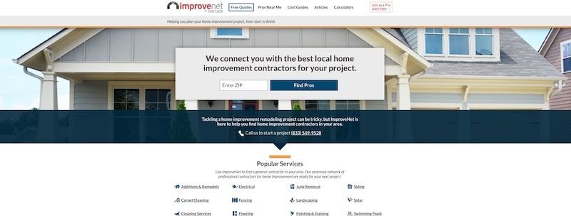 Improvenet homepage