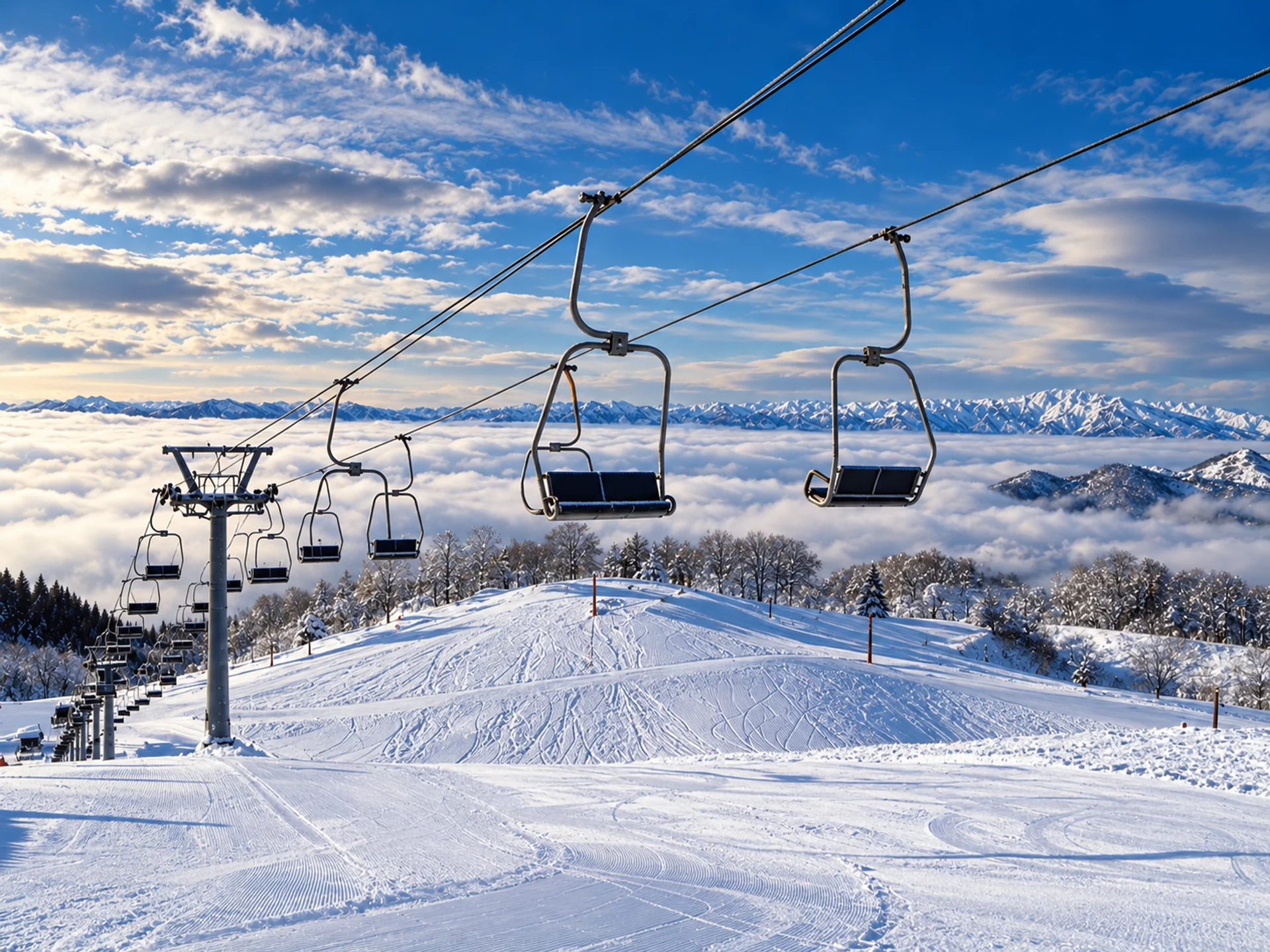Ski lift at Hida Kawai