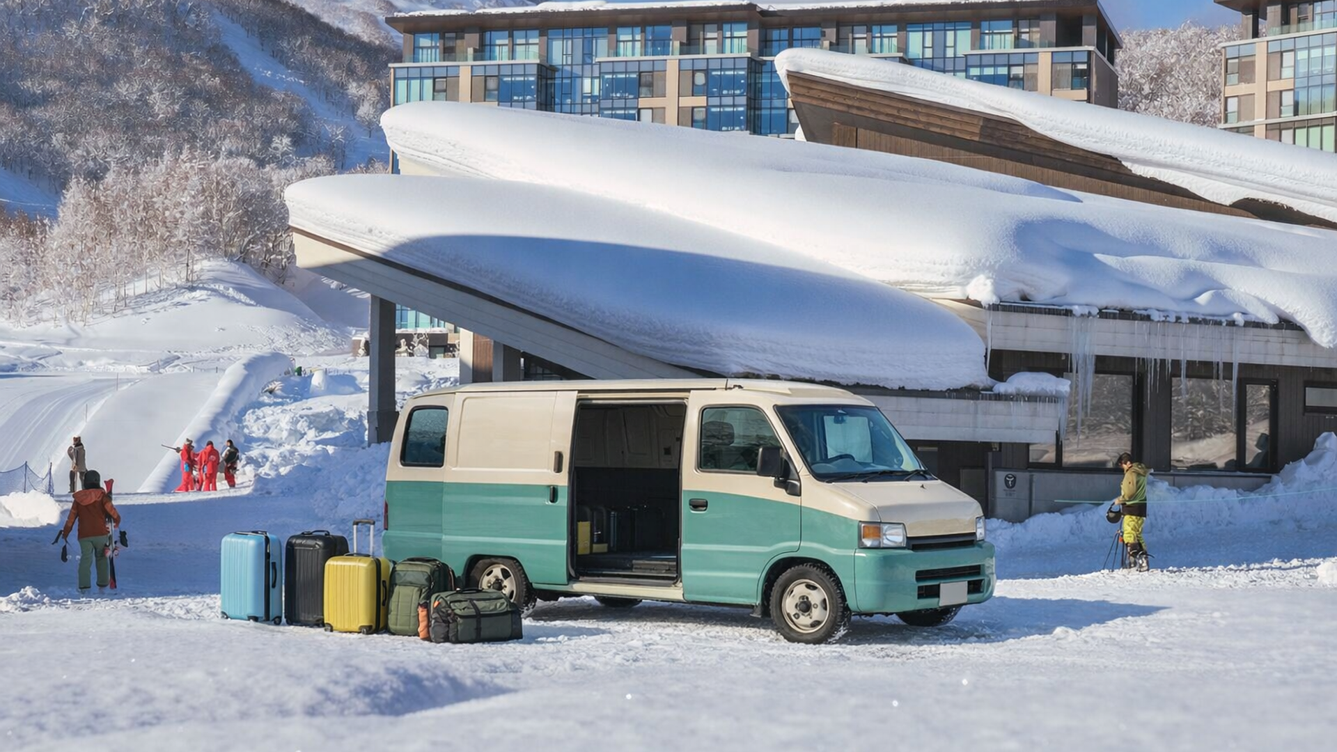 Luggage Forwarding van at a ski resort