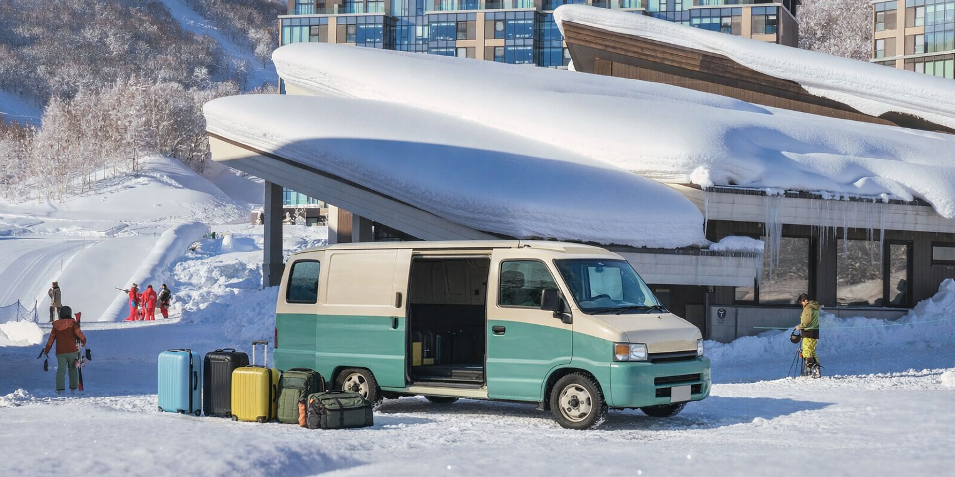 Luggage Forwarding van at a ski resort