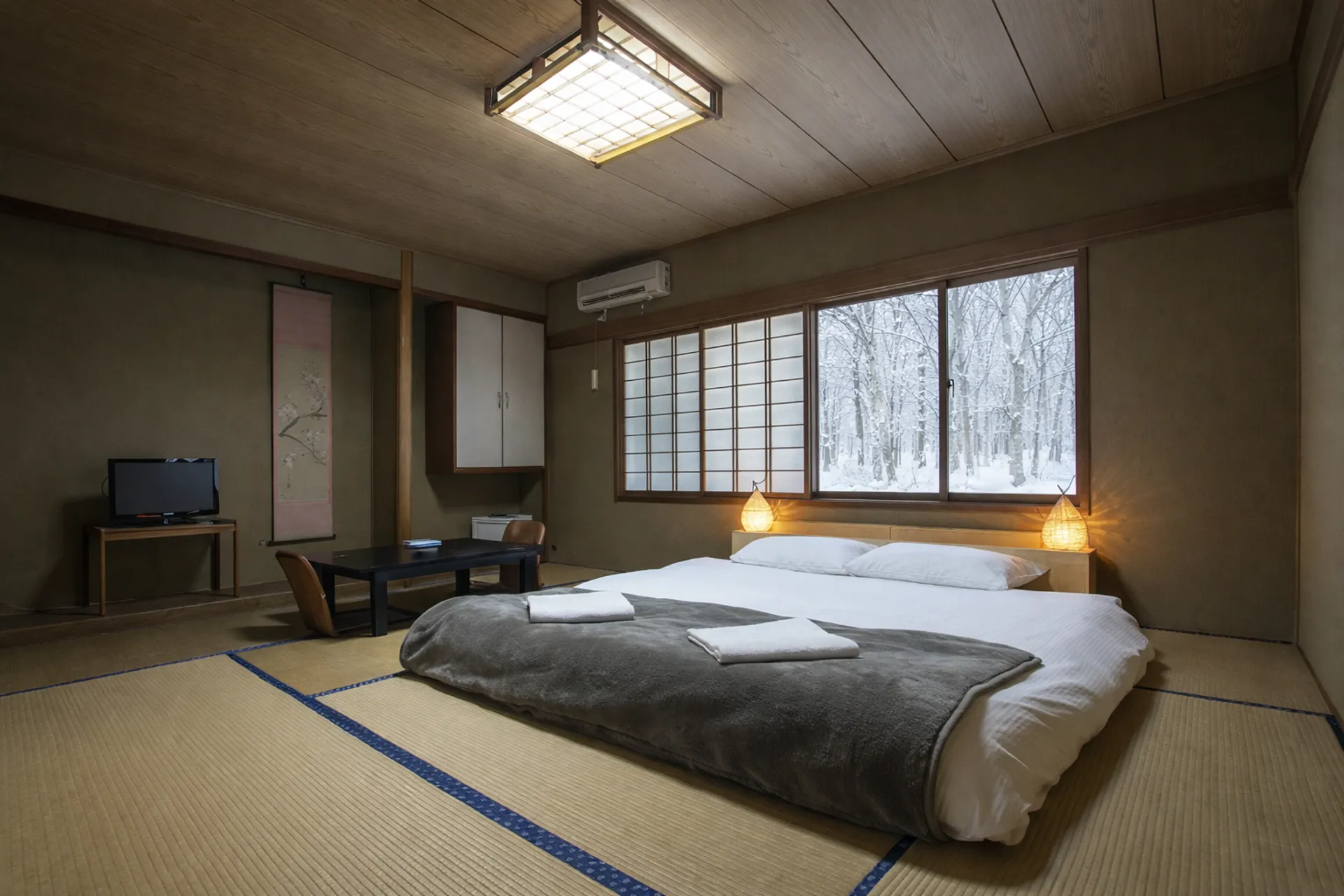 Futon setup in the room