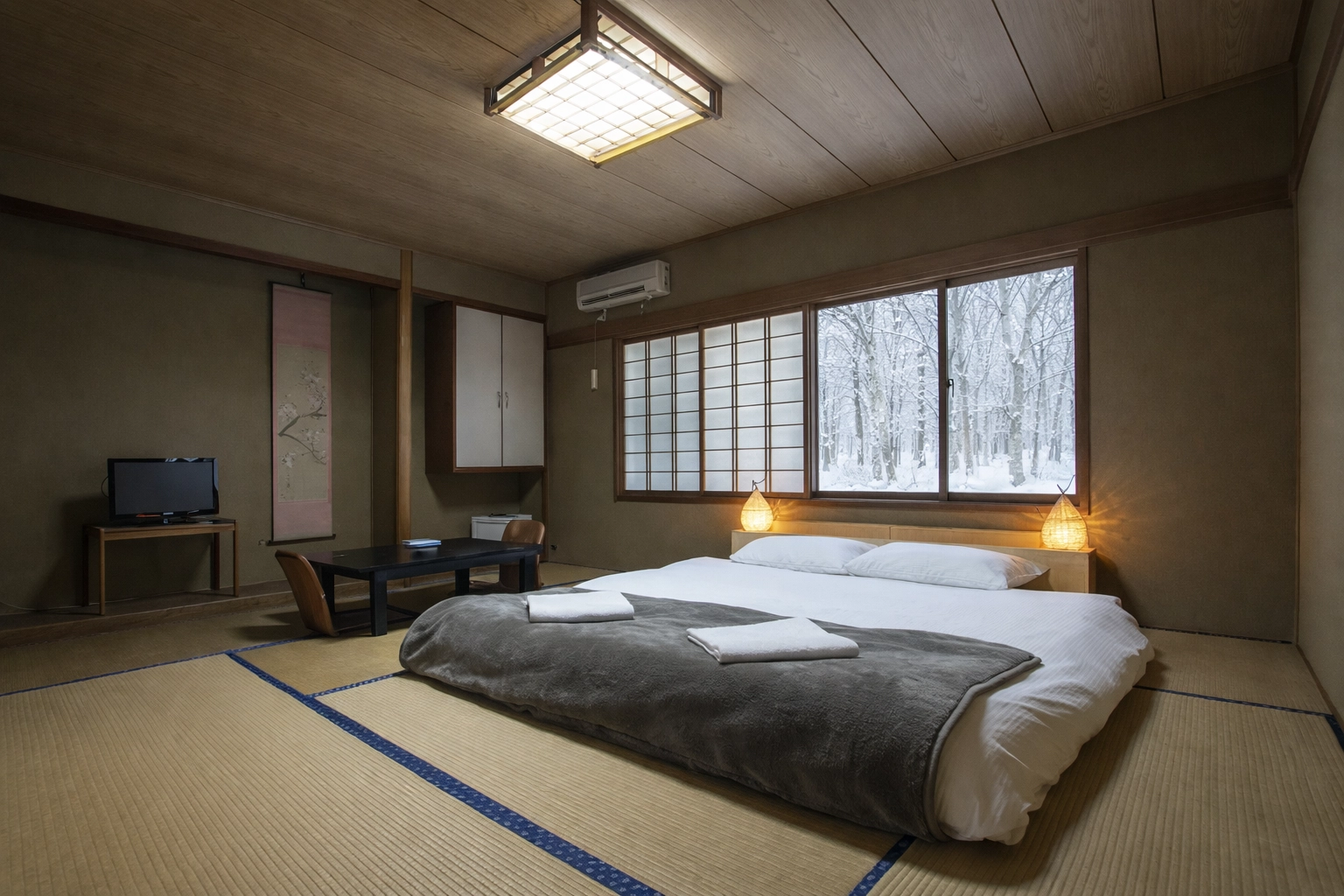 Futon setup in the room