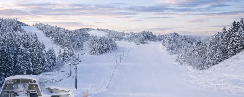 Winghills Shirotori Ski Resort first thing in the morning