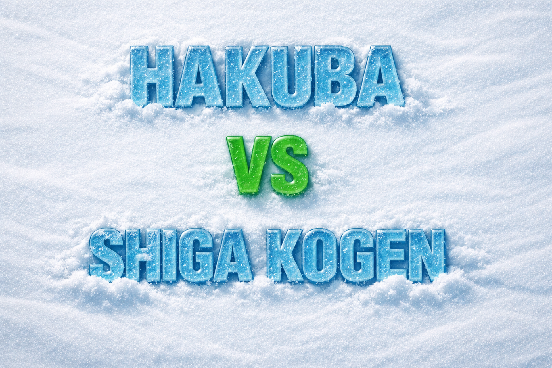 Hakuba vs Shiga Kogen graphic