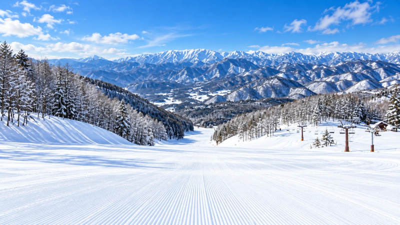 Aizu Kogen Takatsue groomed run on a glorious day