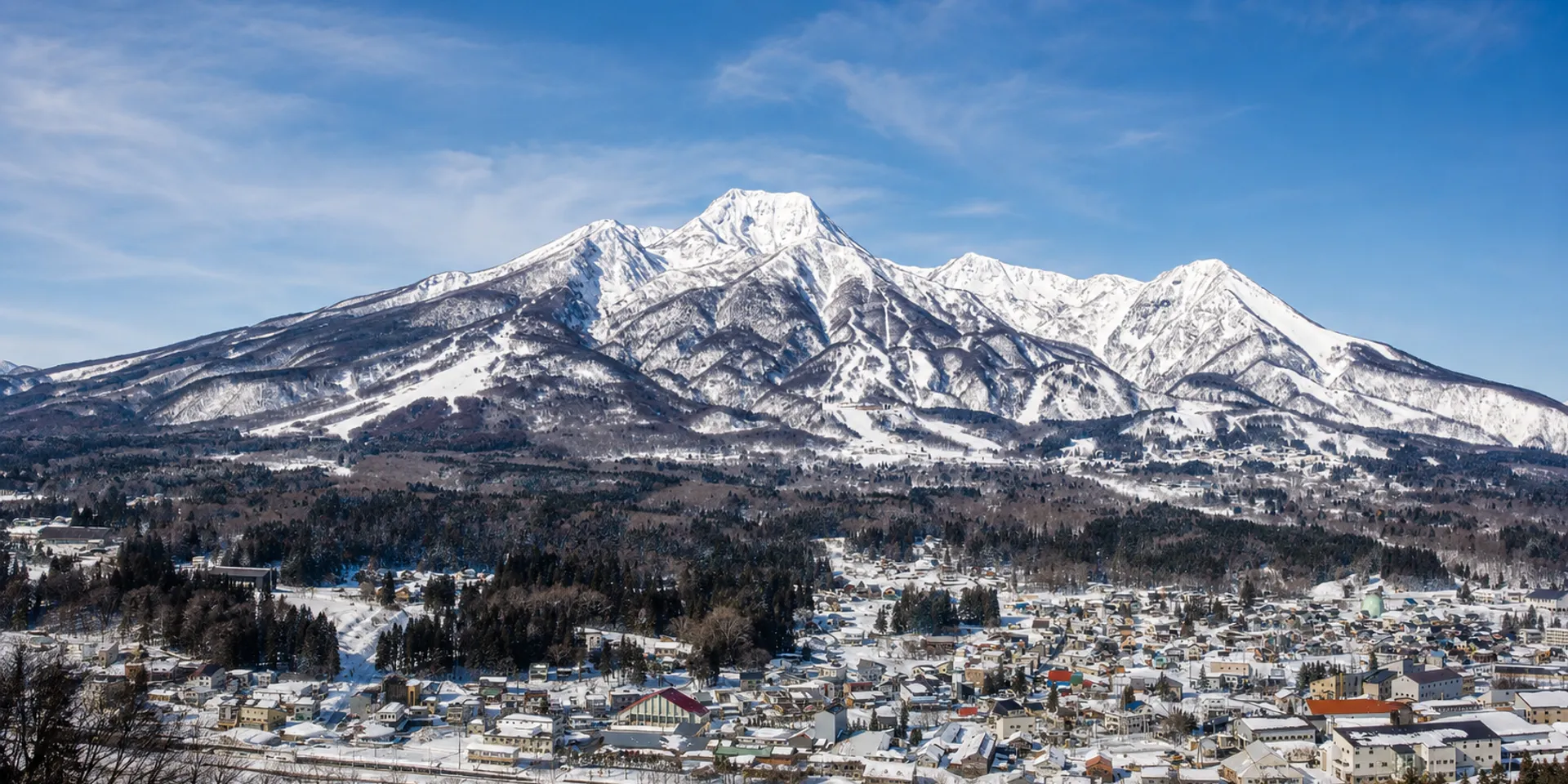 View of Myoko Kogen and the village