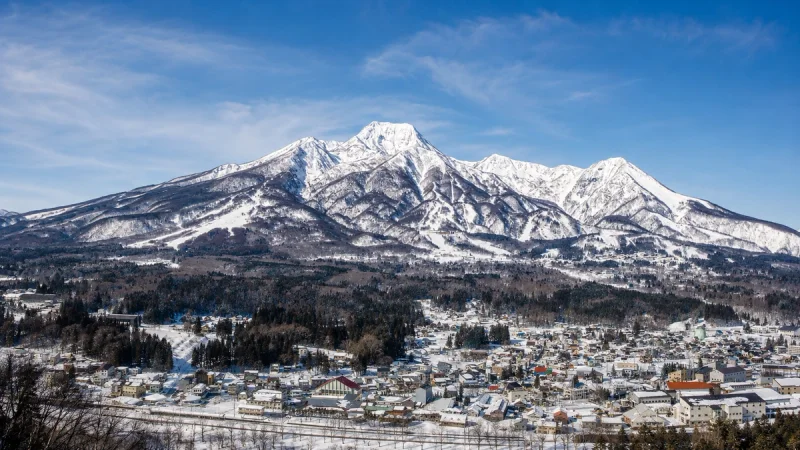 View of Myoko Kogen and the village