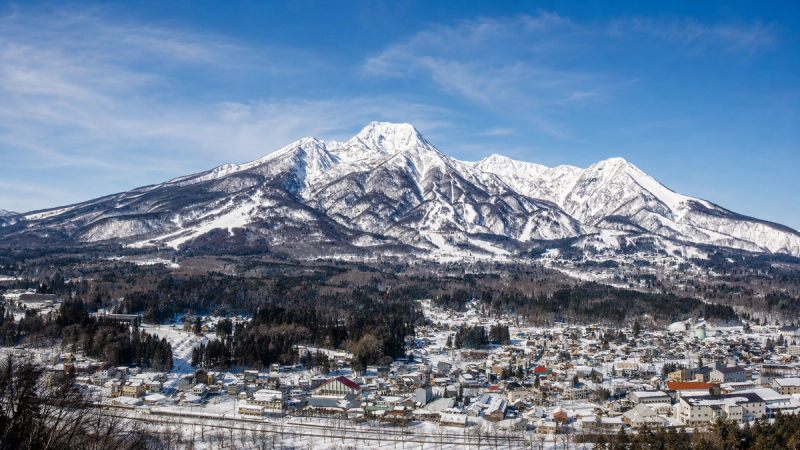 View of Myoko Kogen and the village