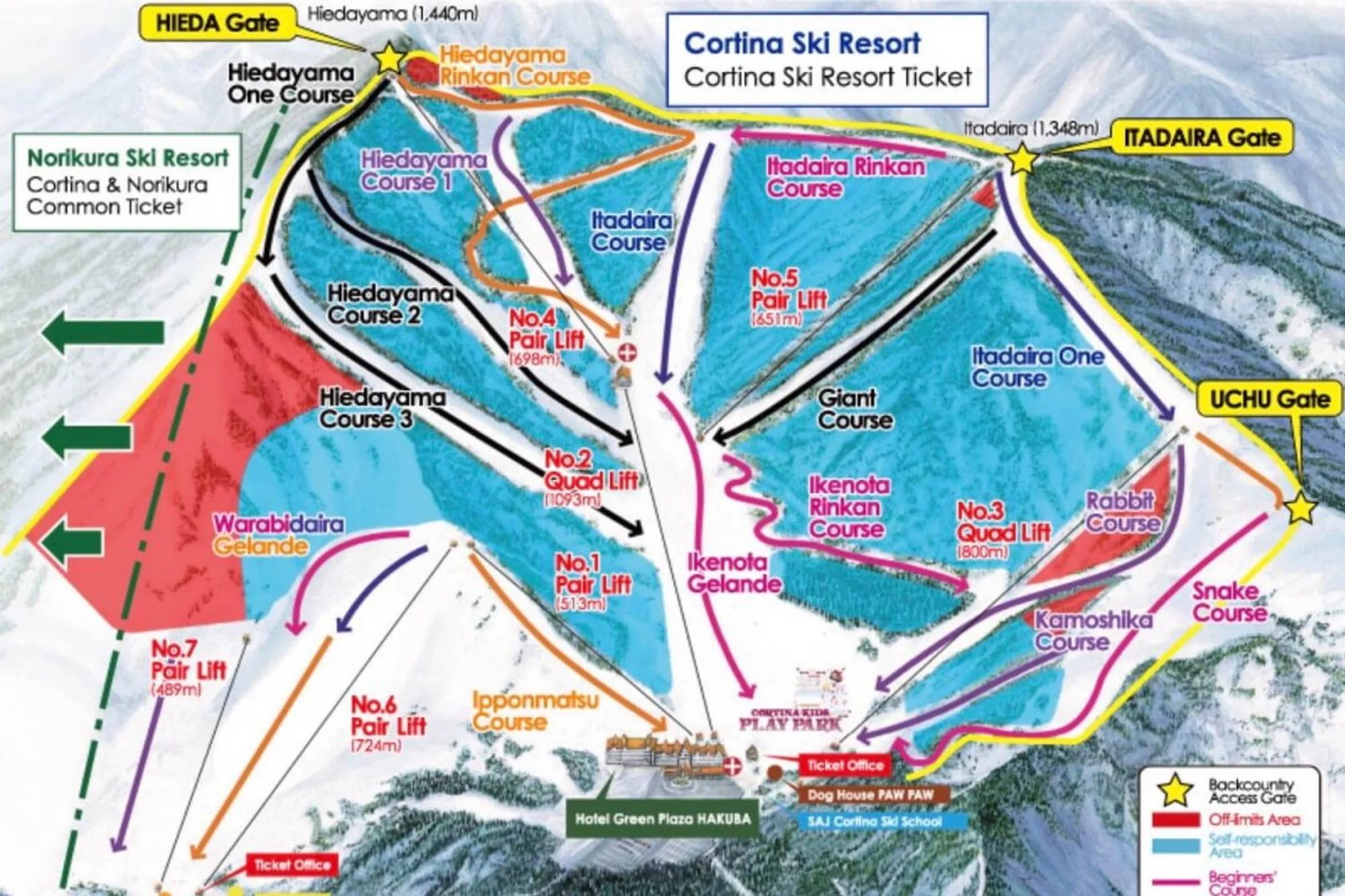 Cortina ski and trial map