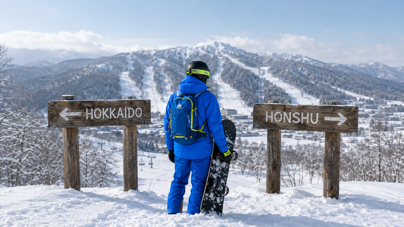 Snowboarder deciding between Hokkaido vs Honshu