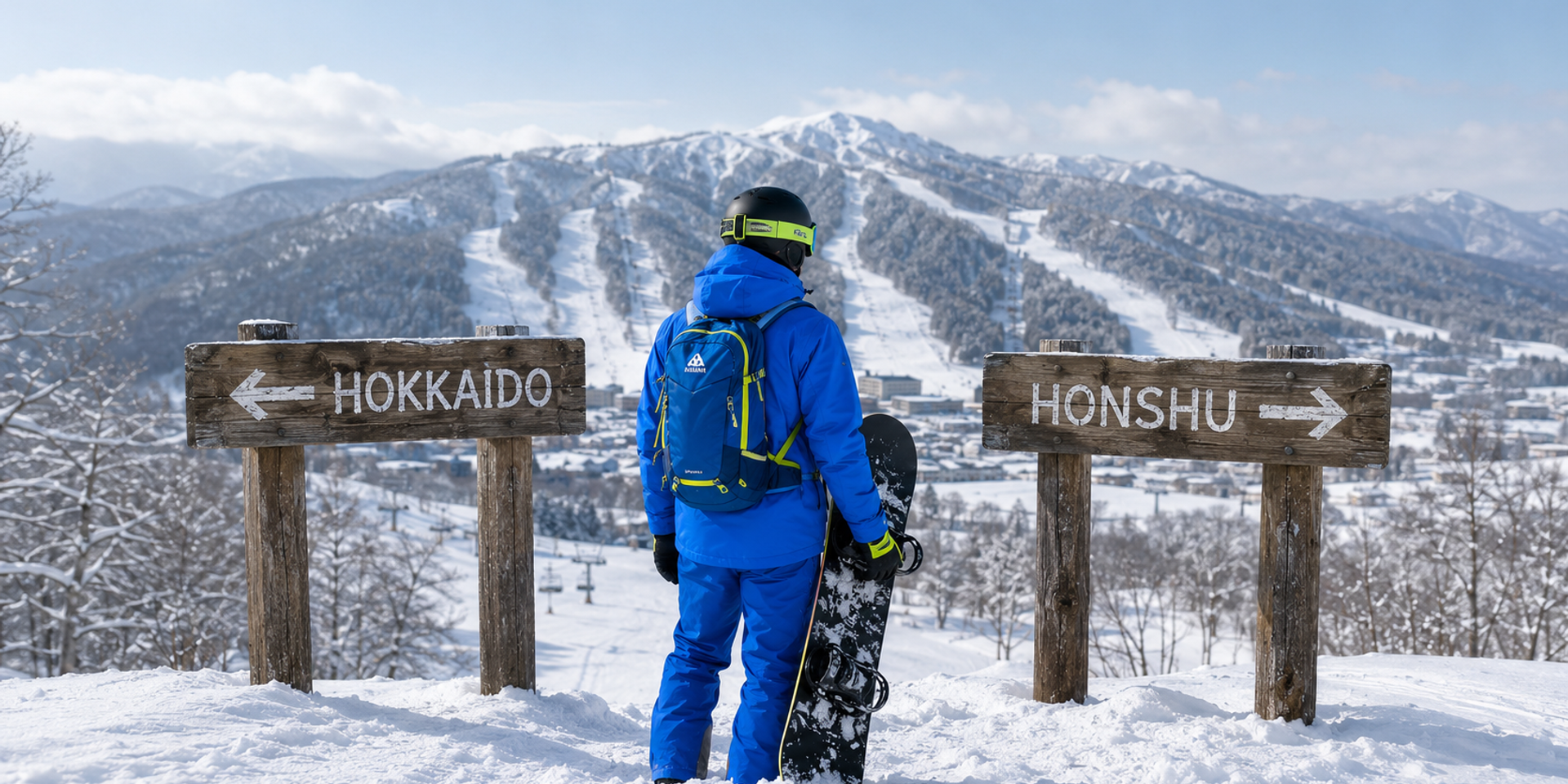 Snowboarder deciding between Hokkaido vs Honshu