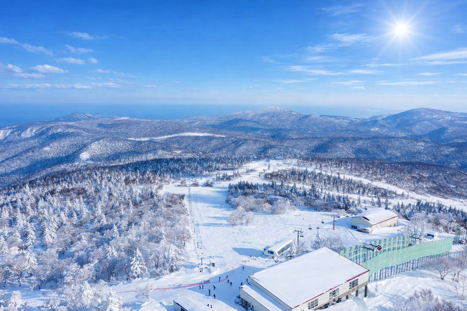 Snow Cruise Onze Ski resort from above