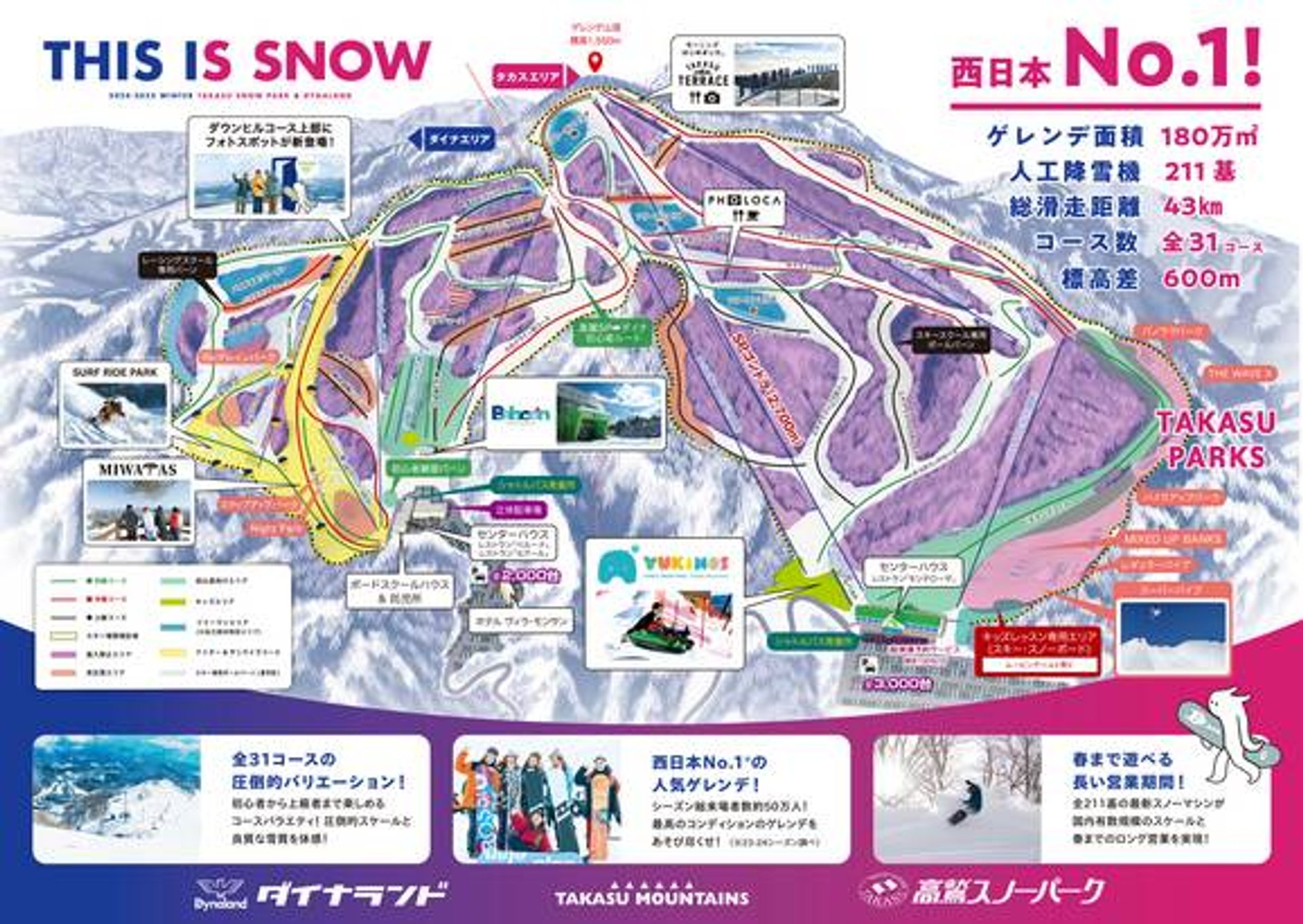 Takasu Snow Park Ski Map