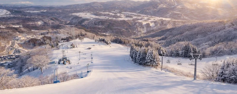 Groomed run at Dynaland Ski Resort