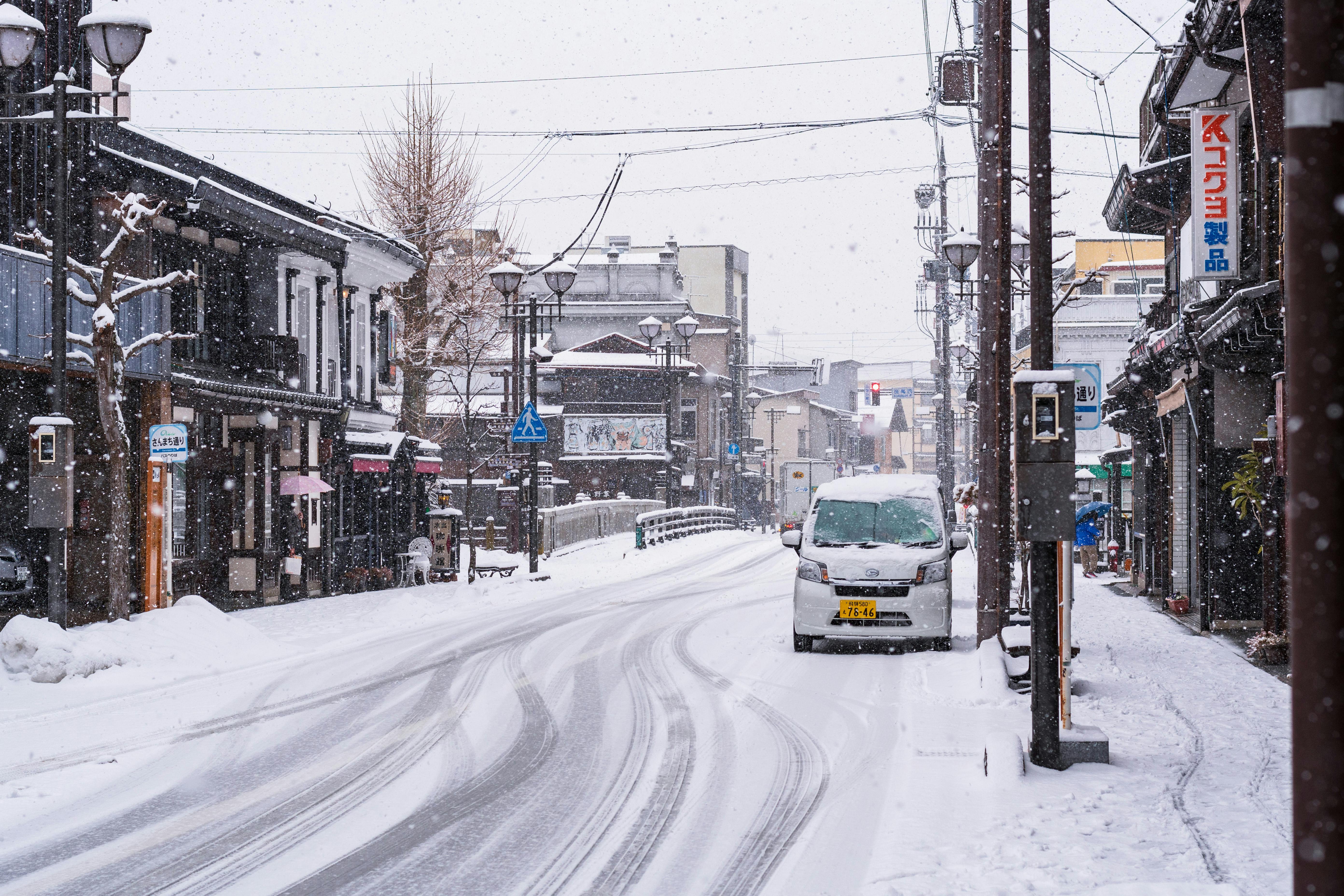 Snowy streets of Hokkaido