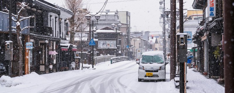 Snowy streets of Hokkaido