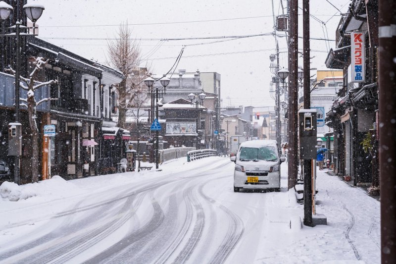 Snowy streets of Hokkaido 