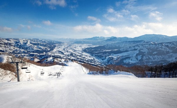 Looking down the valley from Ishiuchi Maruyama Ski Resort