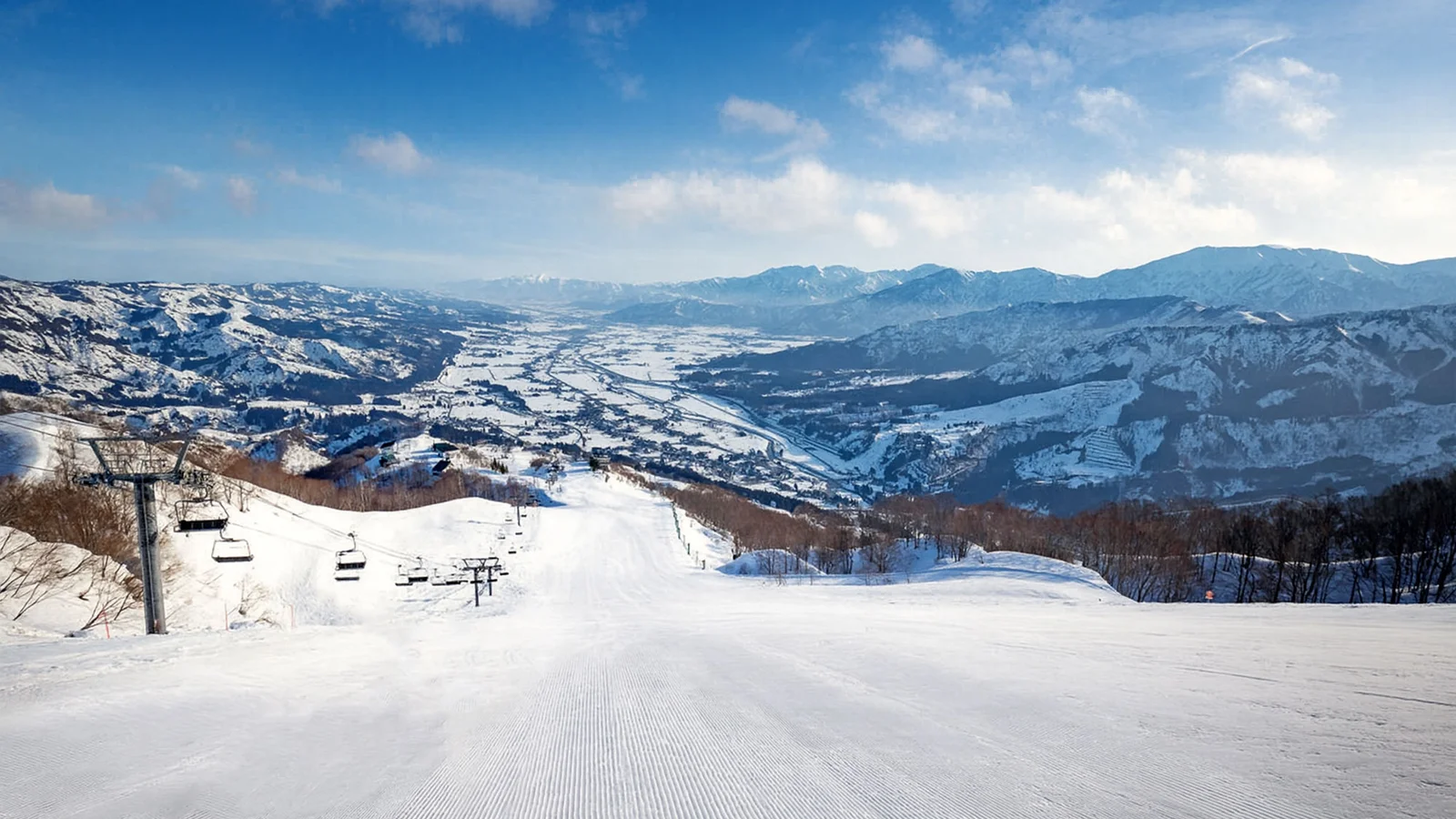 Looking down the valley from Ishiuchi Maruyama Ski Resort
