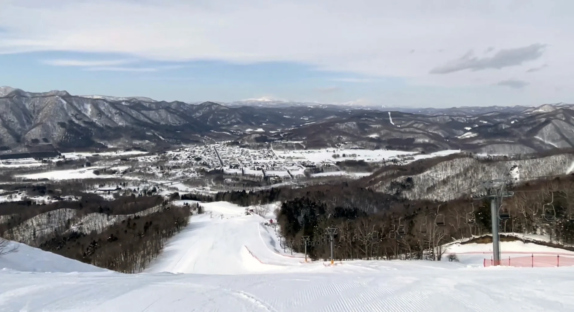 View of the valley from Hidaka Kokusai ski resort