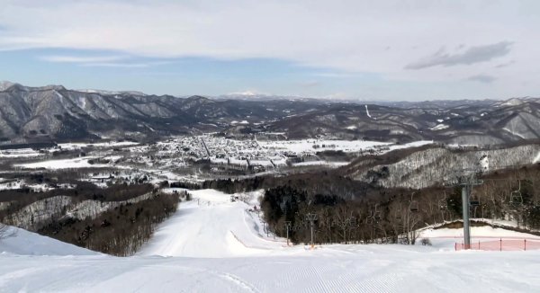 View of the valley from Hidaka Kokusai ski resort