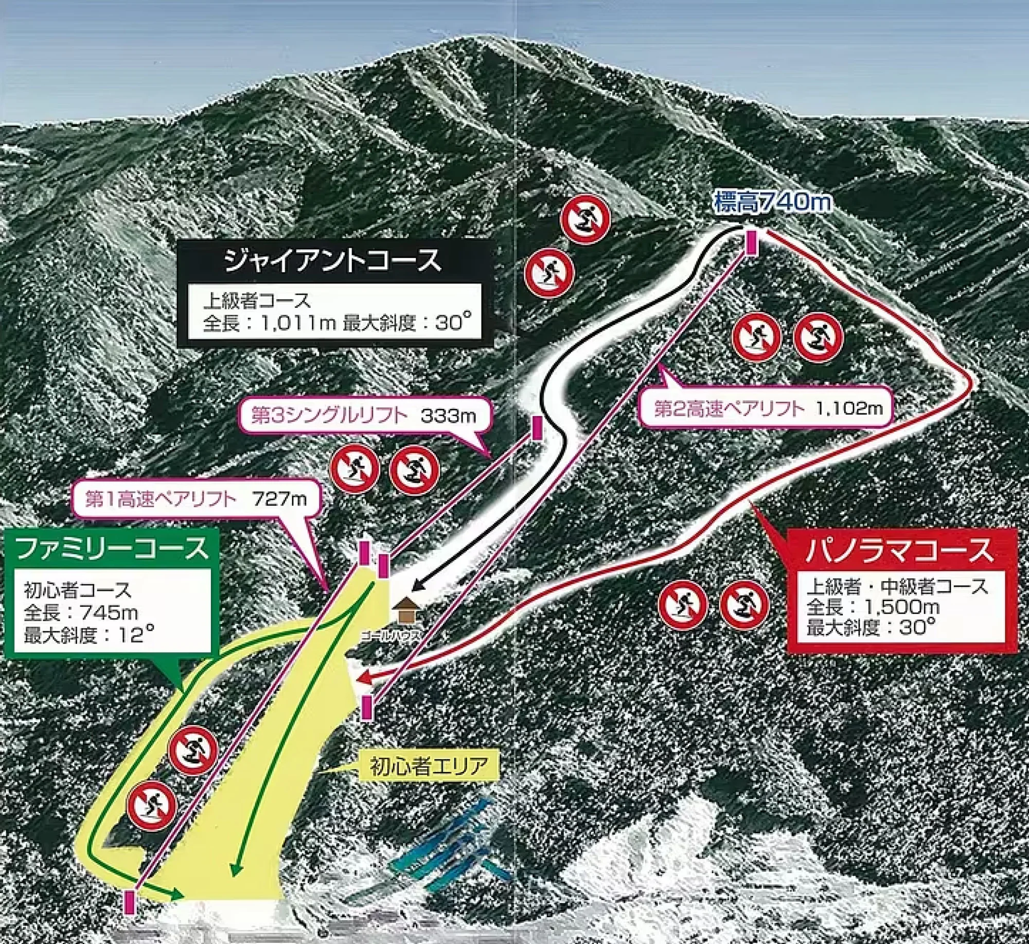 Hanawa Ski and Trail Map
