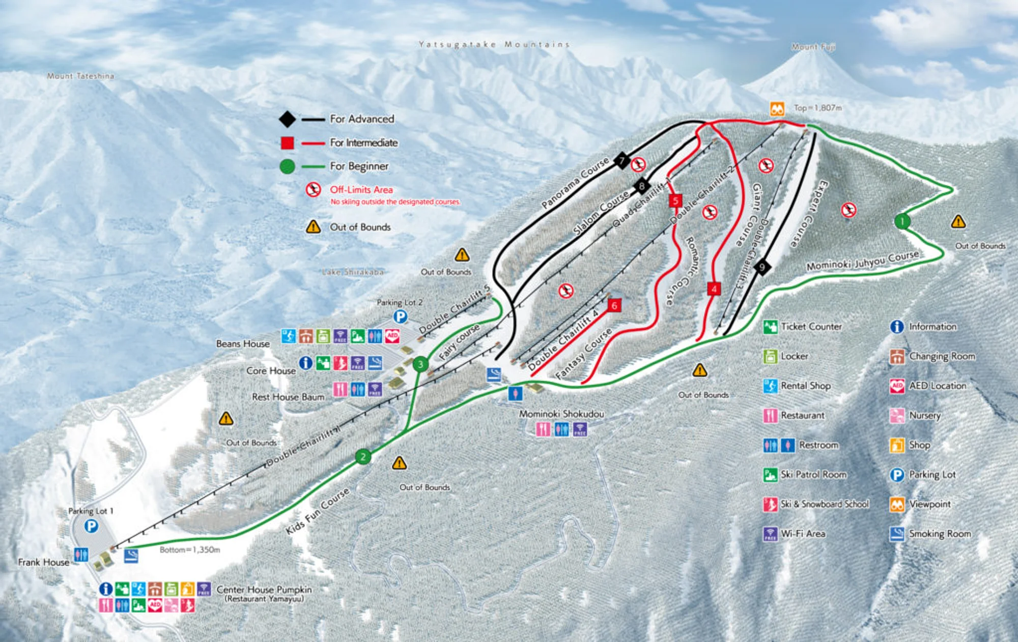 Blanche Takayama Ski Map