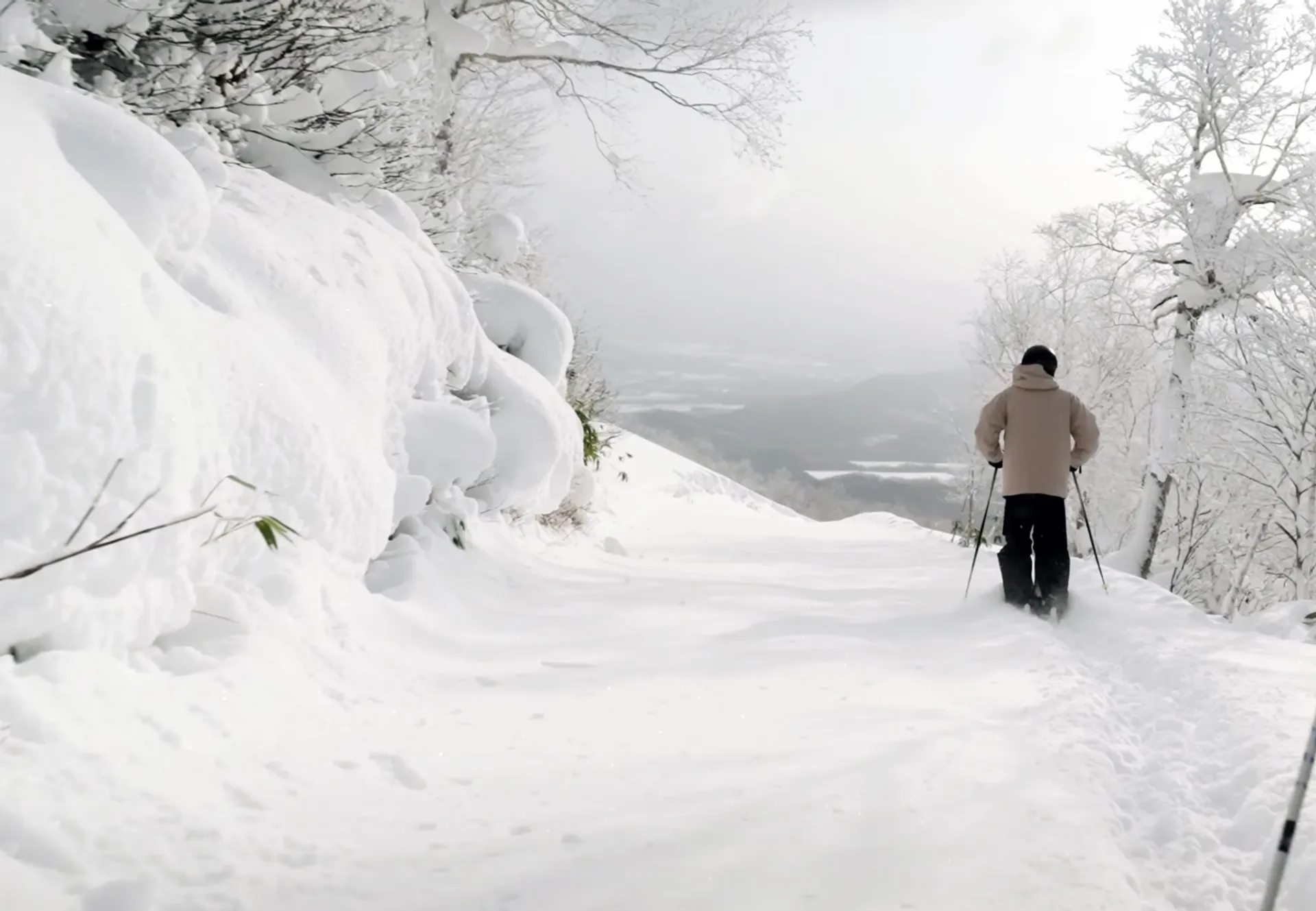 Skier enjoying some of Sahoro's finest powder