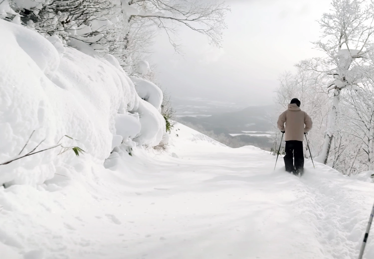 Skier enjoying some of Sahoro's finest powder
