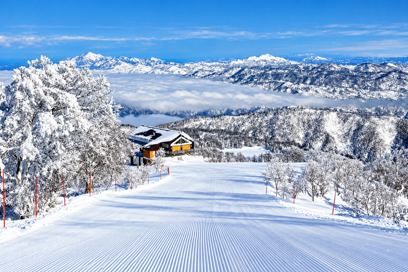 Saku Parada Ski run down to the base