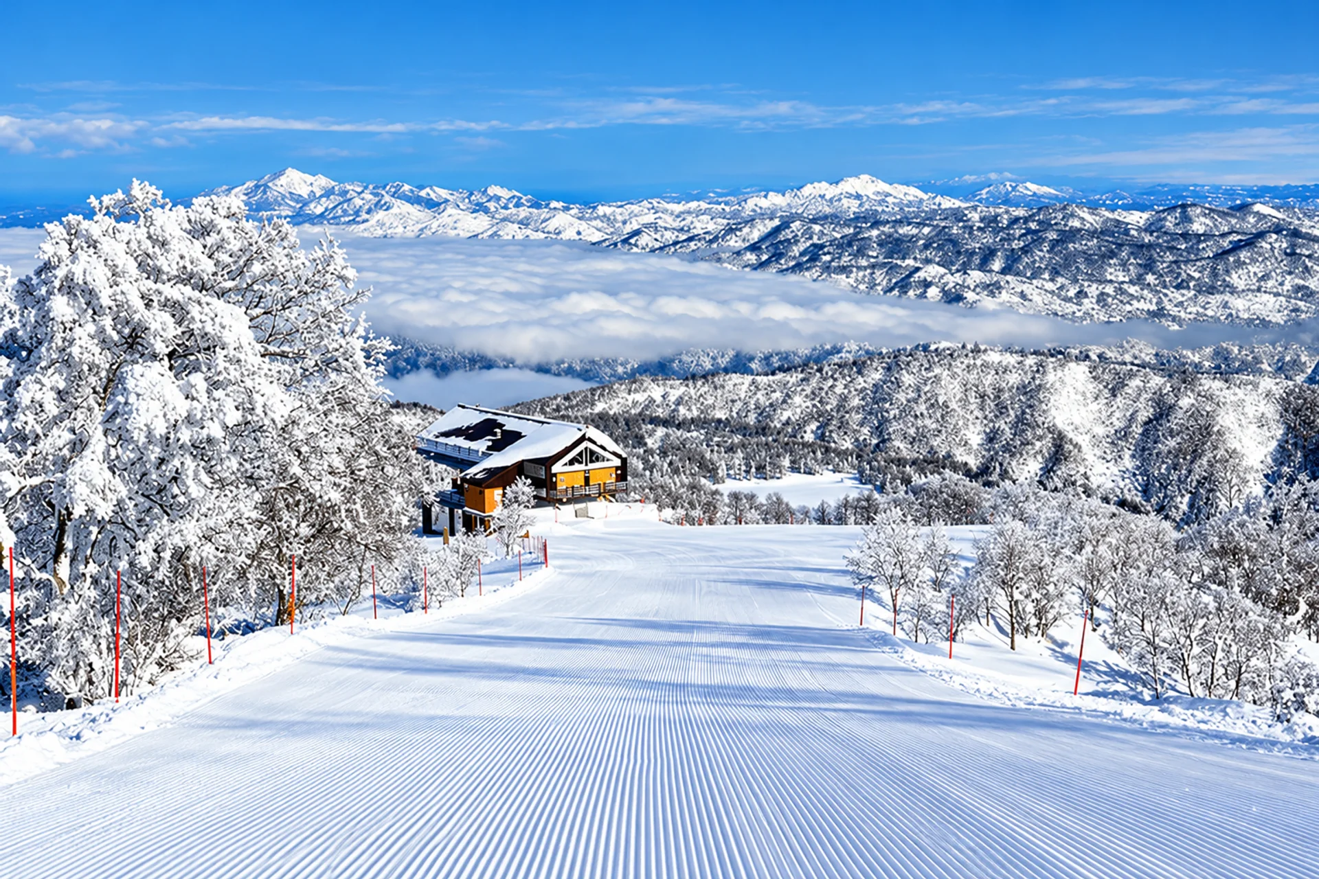 Saku Parada Ski run down to the base