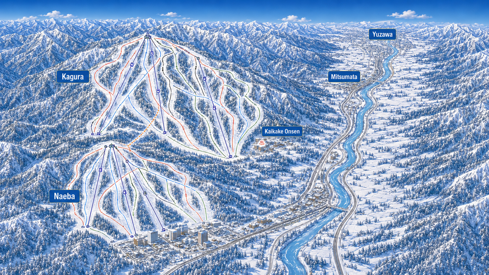 map of Naeba and Kagura 