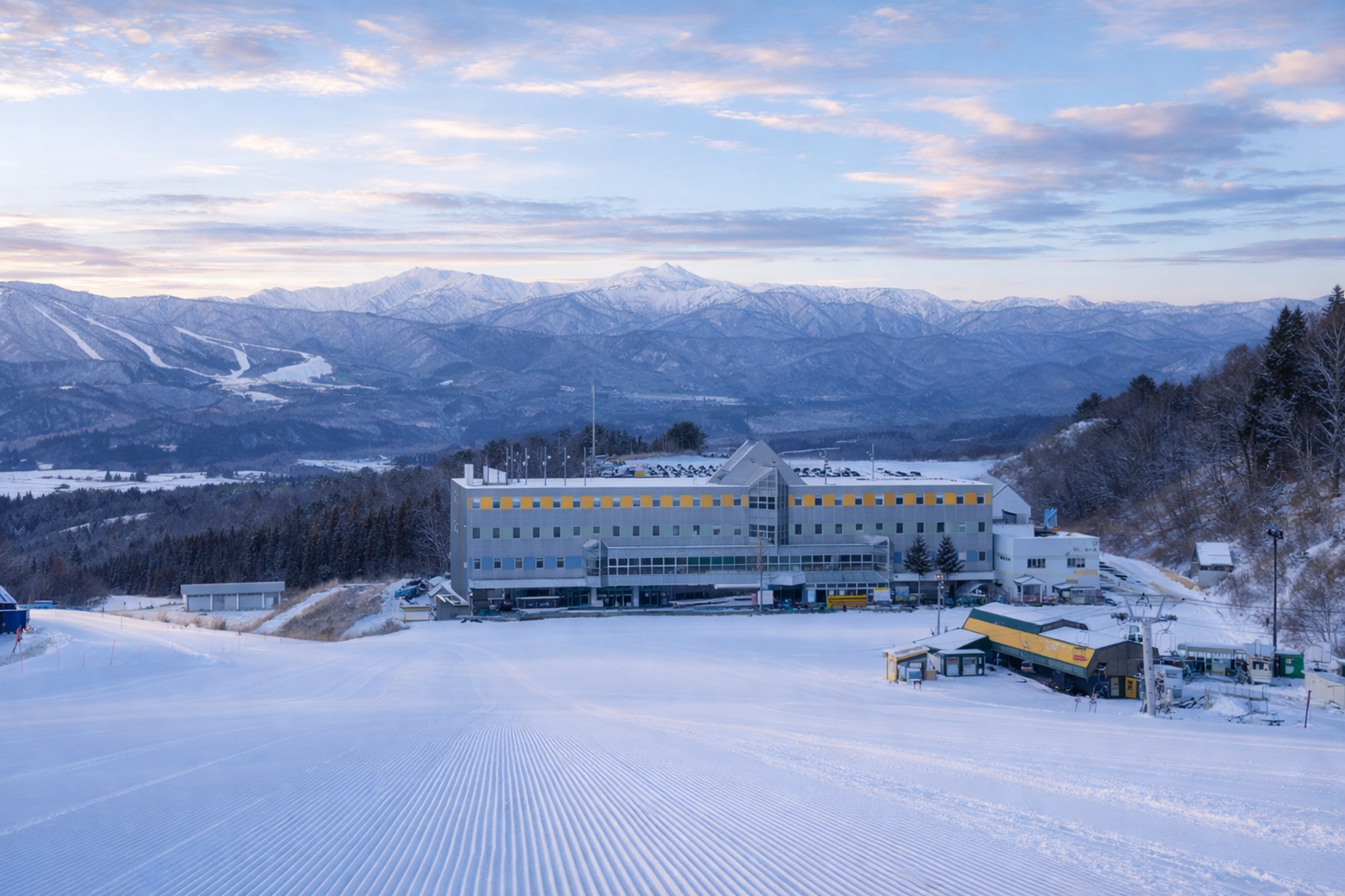 Glorious morning looking down to the village base at White Pia Takasu