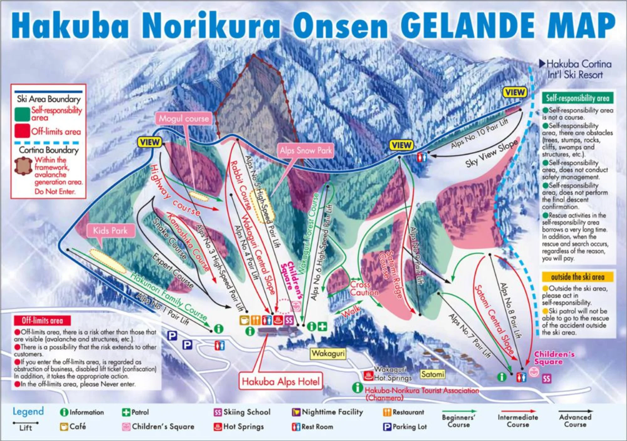 Norikura Ski and Trail Map